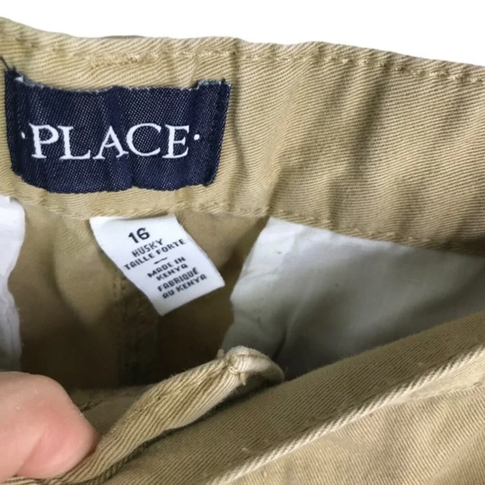 The Children's Place Boys Khaki Chino Pants Husky Size 16 Tan‎ School Uniform